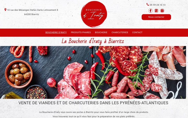 Screenshot of boucheriediraty.fr