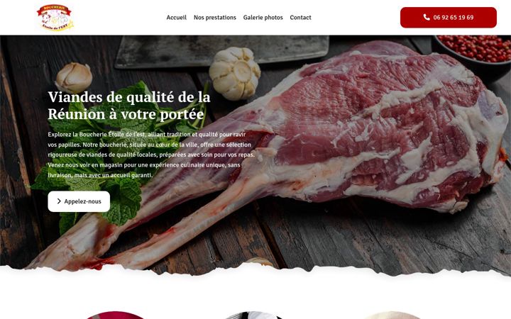 Screenshot of boucherieetoiledelest.fr