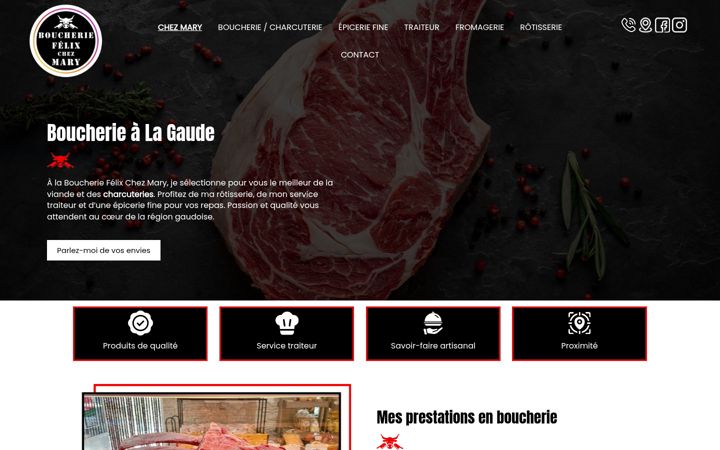 Screenshot of boucheriefelix-chezmary.fr