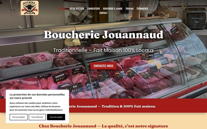 Ekraanipilt saidist boucheriejouannaudmeuzac.fr