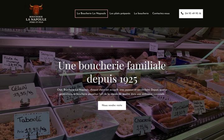 Screenshot of boucherielanapoule.fr