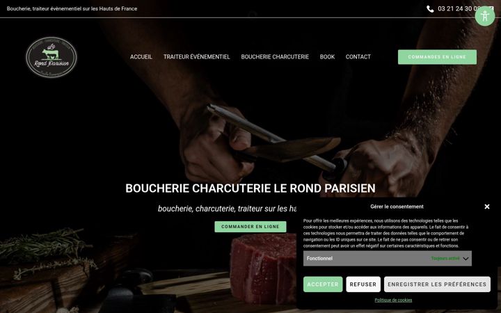 Screenshot of boucherielerondparisien.fr
