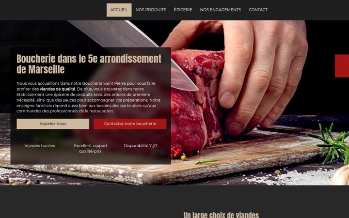 Screenshot of boucheriesaintpierre.fr