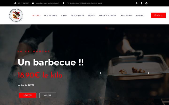 Snímek obrazovky boucherietraiteurmaxime.fr