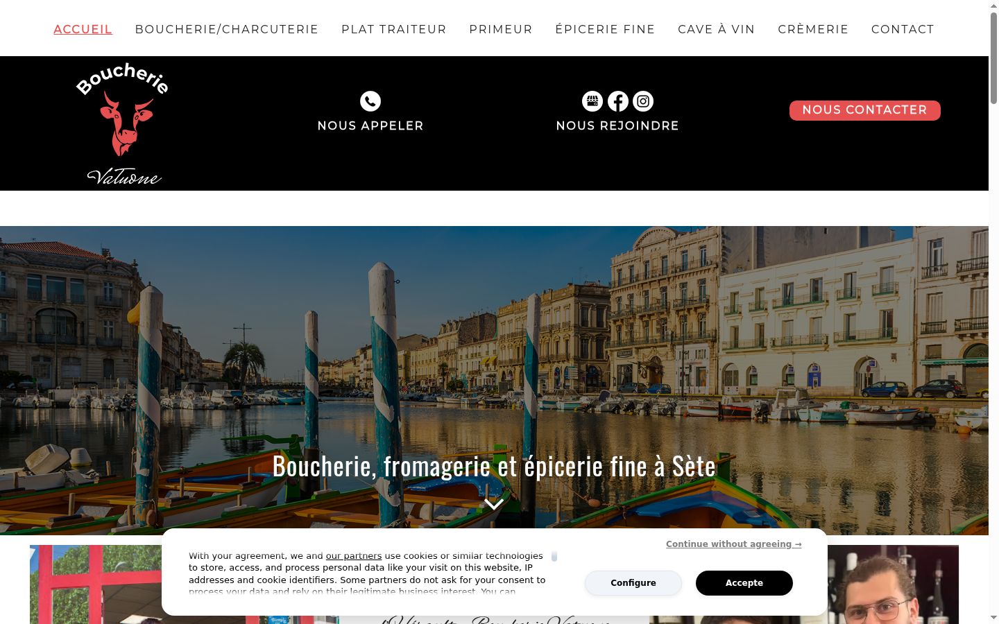 Screenshot del banner di consenso mostrato prima di qualsiasi interazione