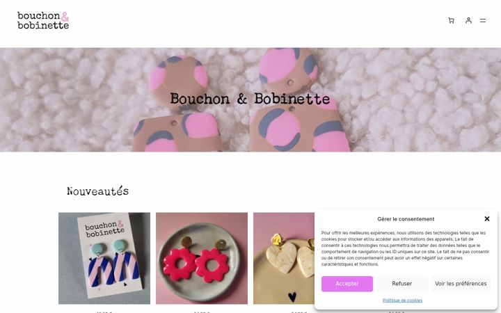 Snímek obrazovky bouchon-bobinette.fr