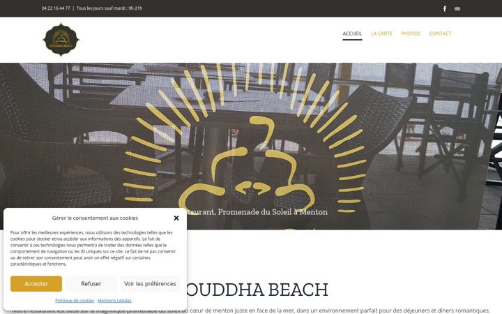 Screenshot ta' bouddha-beach-menton.fr