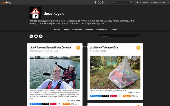 Screenshot of boudikayak.fr