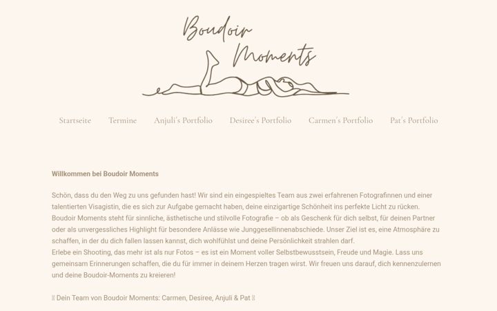 Screenshot di boudoir-moments.de