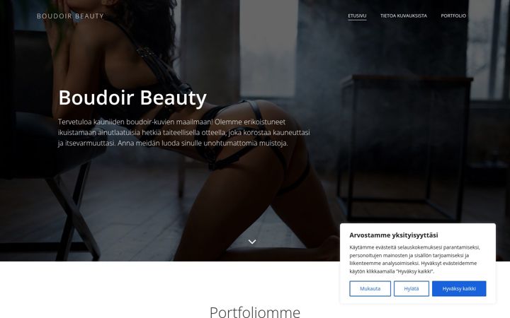 Captura de ecrã de boudoirbeauty.fi