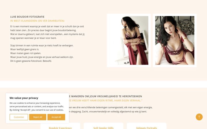 Screenshot of boudoirexperience.be