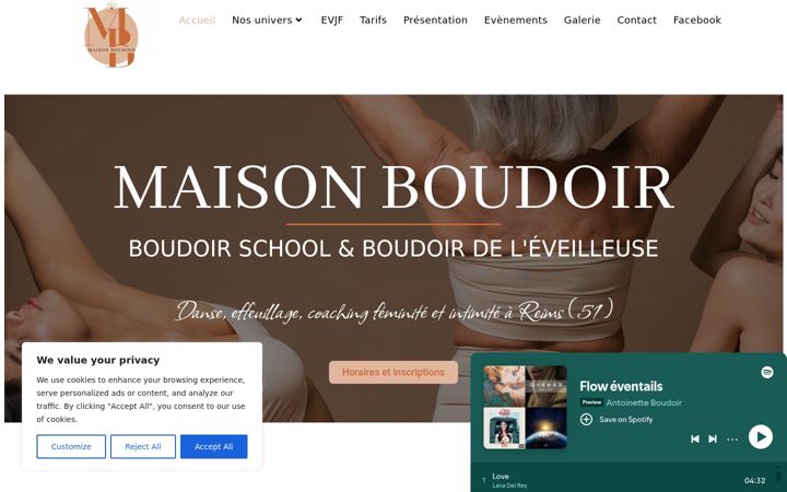 Screenshot of boudoirschool.fr
