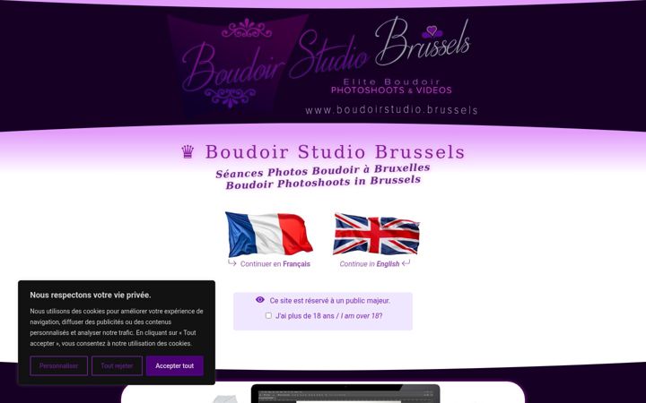 Screenshot of boudoirstudio.brussels