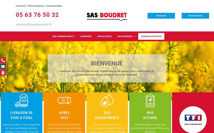 Screenshot ta' boudret-combustible.fr