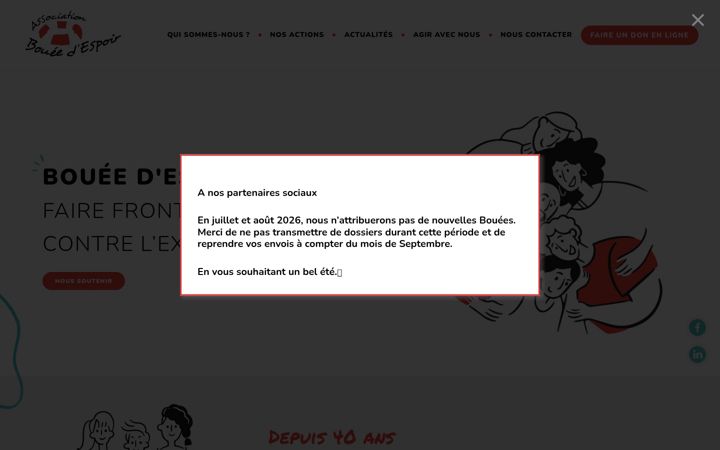 Captură de ecran a boueedespoir.org