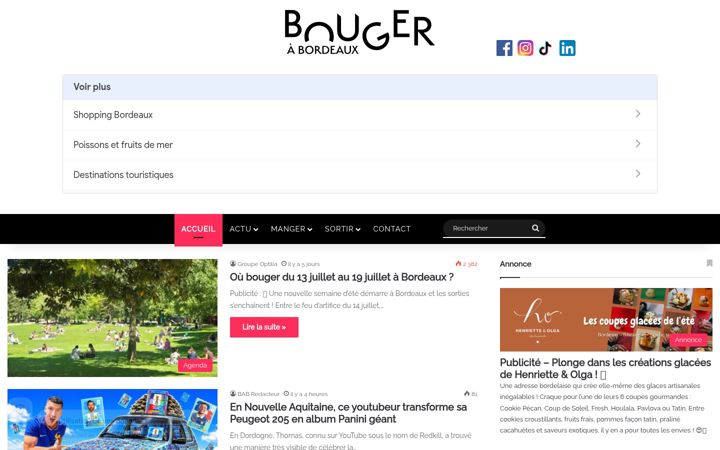 Snímek obrazovky bougerabordeaux.com