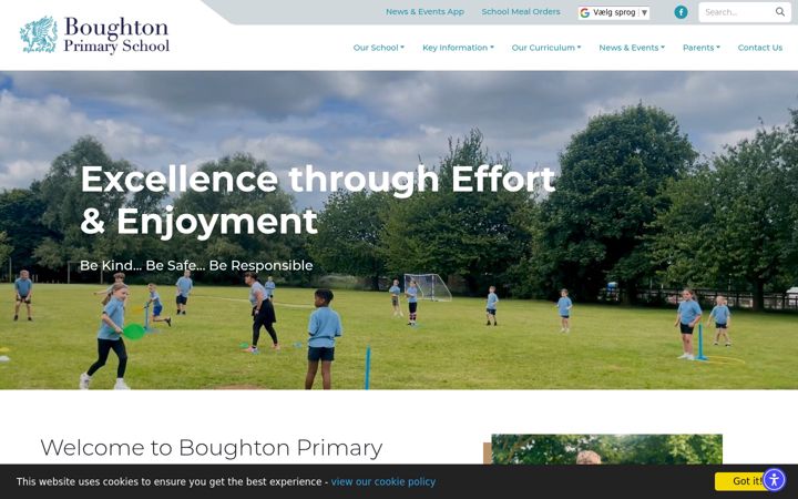 Screenshot of boughtonprimaryschool.org.uk