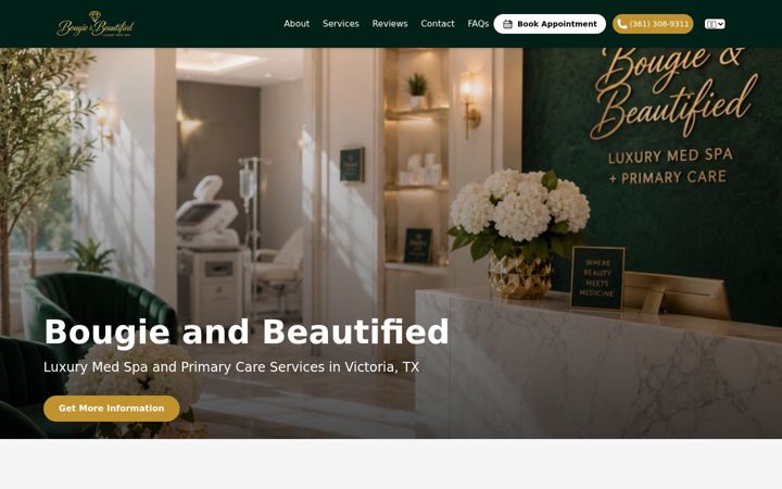 Screenshot of bougieandbeautified.com