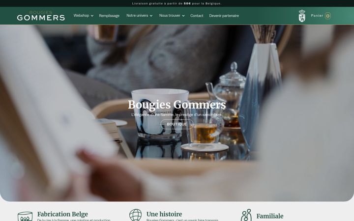 Screenshot of bougiesgommers.com