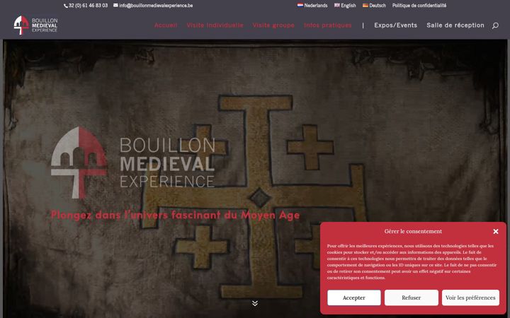 Screenshot of bouillonmedievalexperience.be