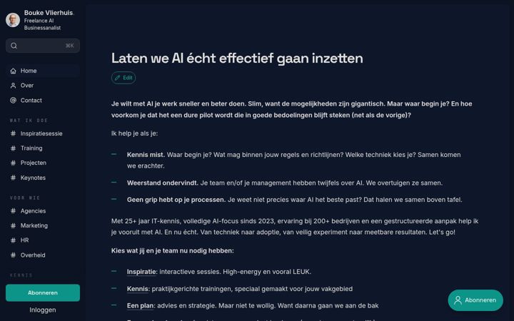 Captura de pantalla de boukevlierhuis.nl