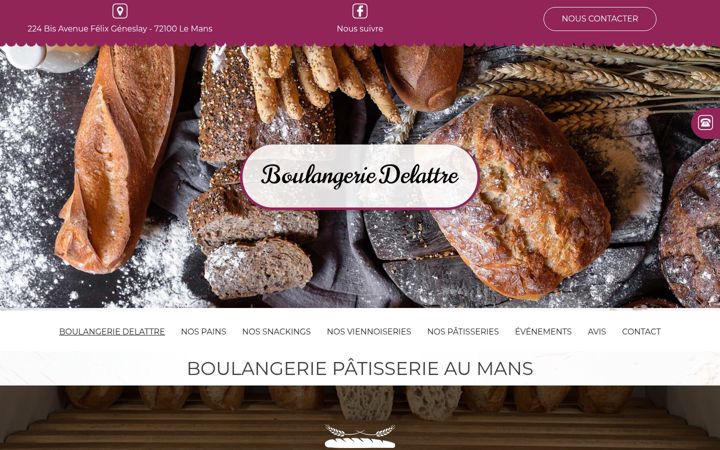 Screenshot of boulangerie-delattre.fr