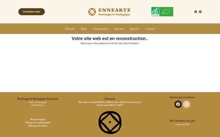 Snímek obrazovky boulangerie-enneartz.fr