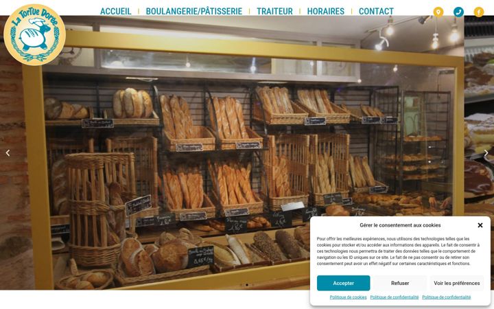 Skjámynd af boulangerie-latortuedoree.fr