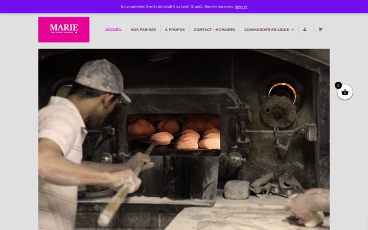 Screenshot of boulangerie-marie.be