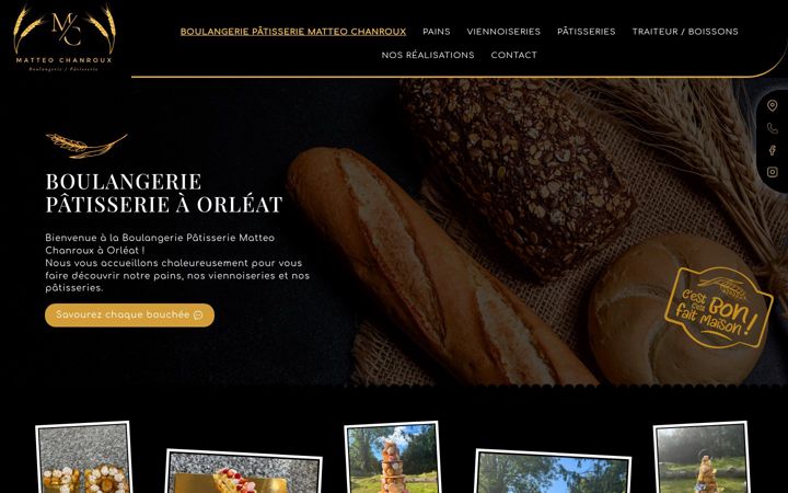 Screenshot of boulangerie-matteo-chanroux-orleat.fr