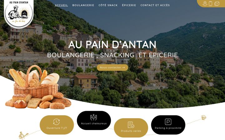 Skjámynd af boulangerie-olmeto.fr