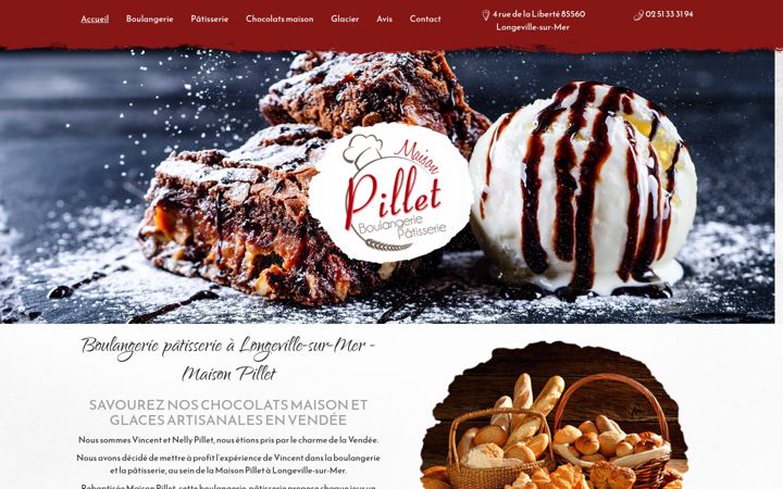 Screenshot of boulangerie-patisserie-pillet-85.fr