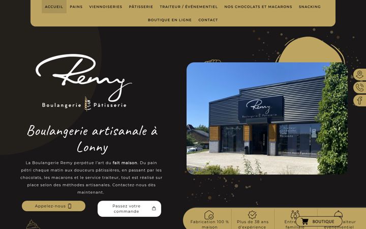 Screenshot of boulangerie-remy.fr