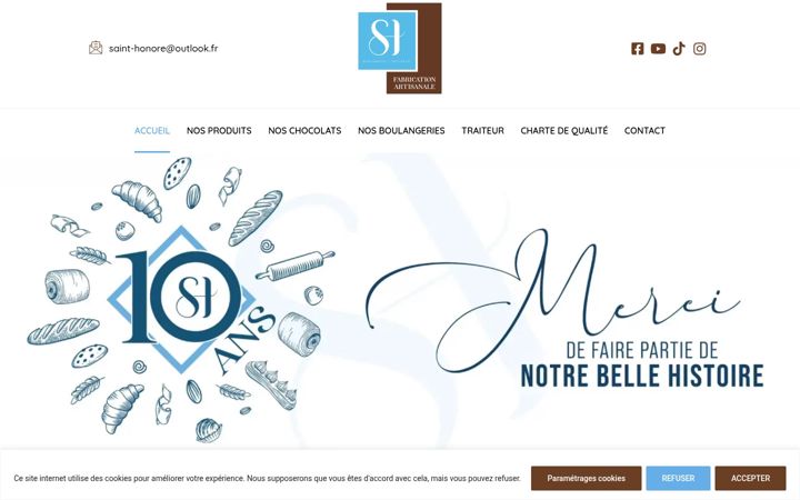 Screenshot of boulangerie-saint-honore-noumea.nc