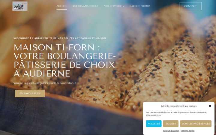 Screenshot ta' boulangerie-tiforn.fr