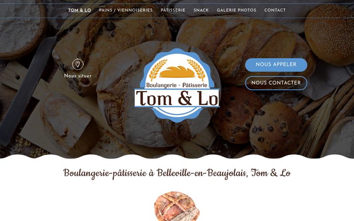 Skjámynd af boulangerie-tom-lo.fr