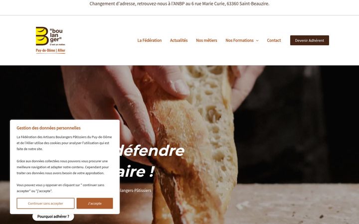 Screenshot of boulangerie63.fr