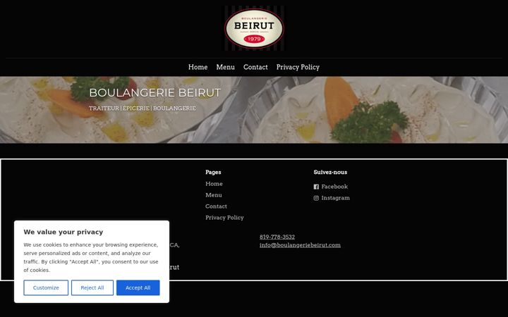 Screenshot of boulangeriebeirut.com