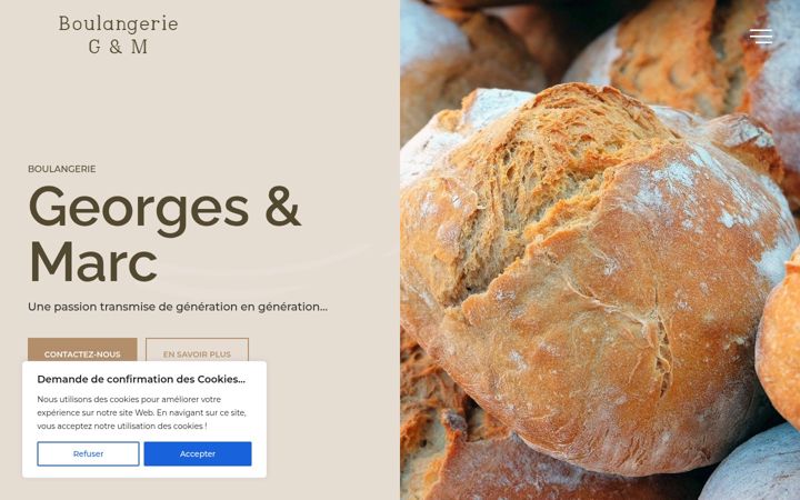 Screenshot of boulangeriegeorgesetmarc.be