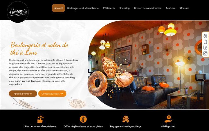 Екранна снимка на boulangeriehortense.fr