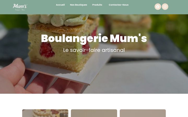 Screenshot of boulangeriemums.com