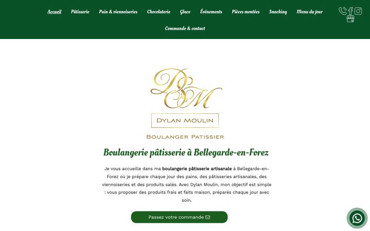 Screenshot of boulangeriepatisserie-dylanmoulin.fr