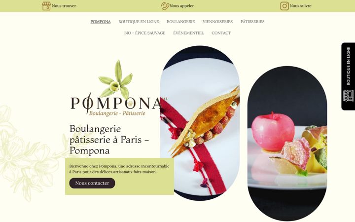 Screenshot of boulangeriepompona.fr