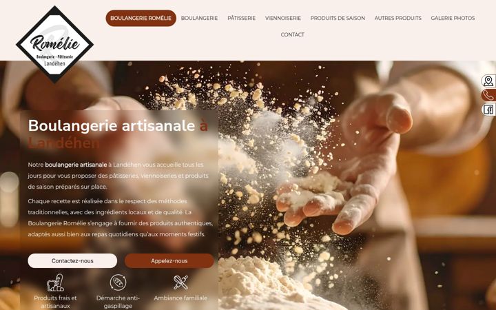 Screenshot of boulangerieromelie.fr