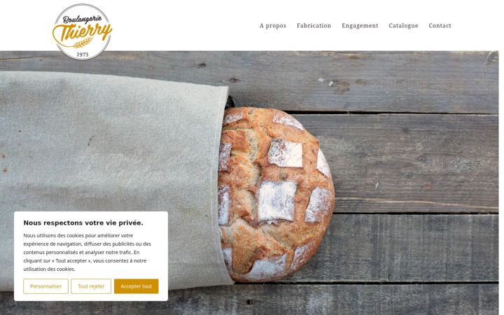 Screenshot of boulangeriethierry.com