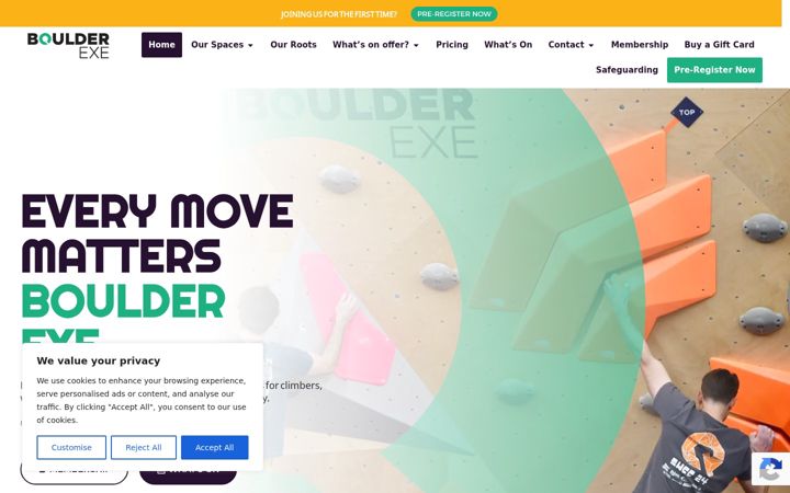 Snímek obrazovky boulderexe.co.uk