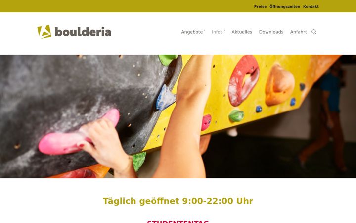 Screenshot of boulderia.de