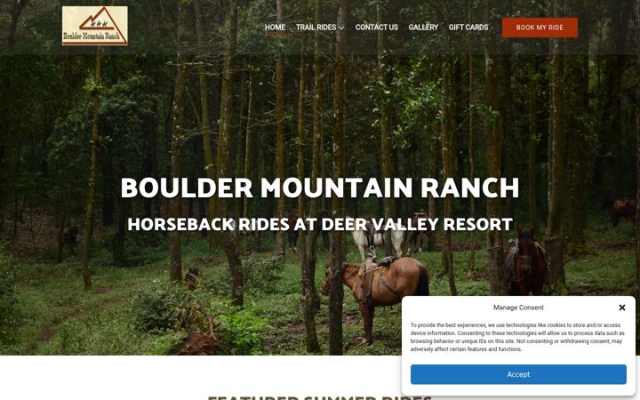 Screenshot of bouldermountainranch.com
