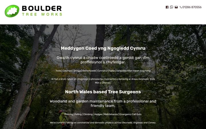 Screenshot of bouldertrees.co.uk