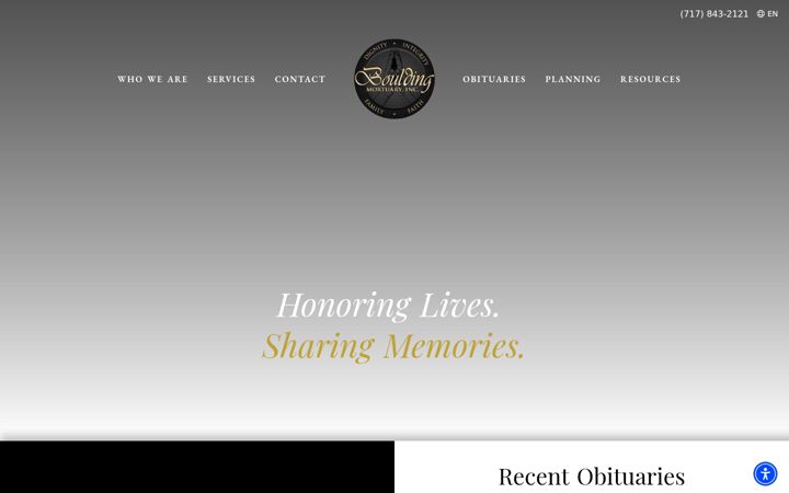 Screenshot of bouldingmortuaryinc.com